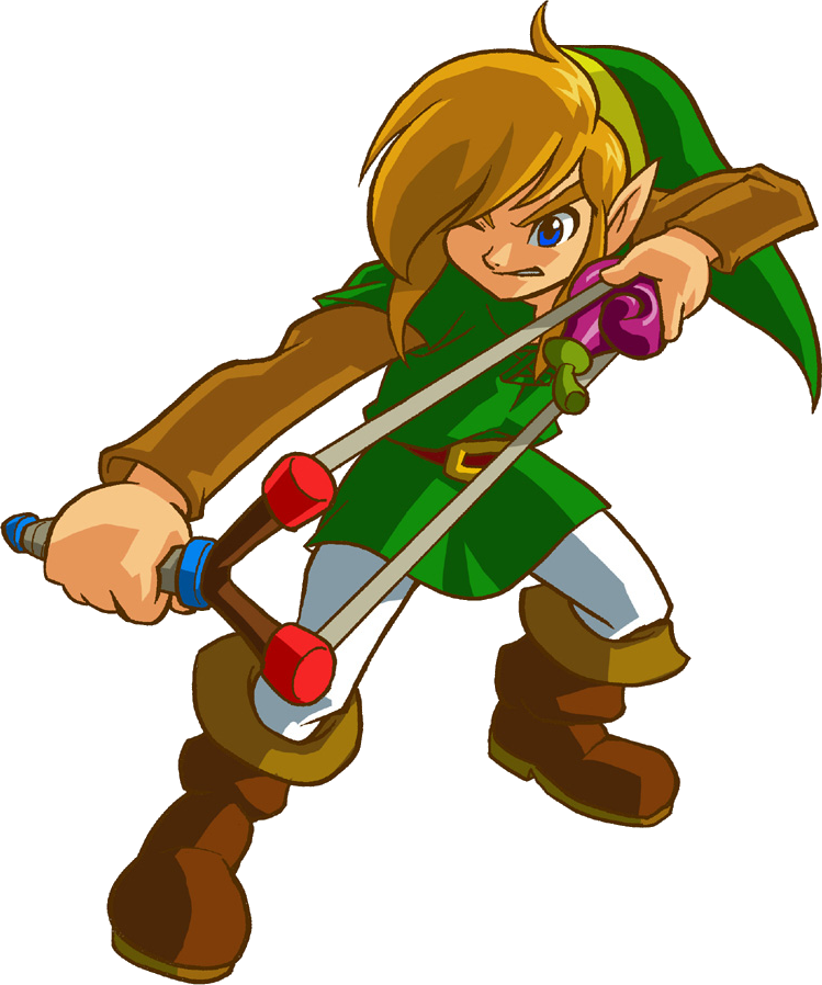 Link Firing Mystery Seed - Legend Of Zelda Oracle Of Seasons Link (749x898)