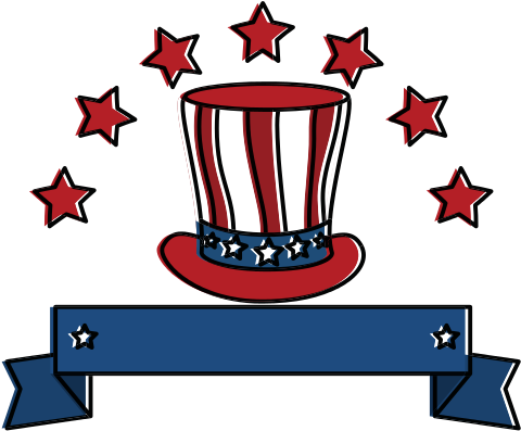 United States Of America Hat With Stars Emblem - United States Of America Hat With Stars Emblem (550x550)