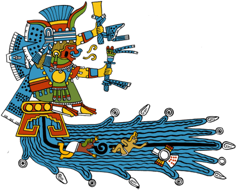 Aztec Goddess Of Water And All Aquatic Elements - Aztec God Of Water (500x387)