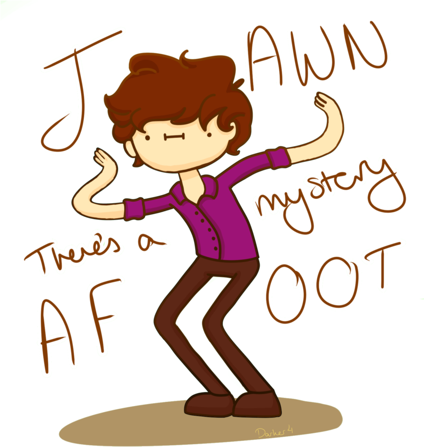 There's A Mystery Afoot Jawn By Darker4 - Cartoon (866x923)