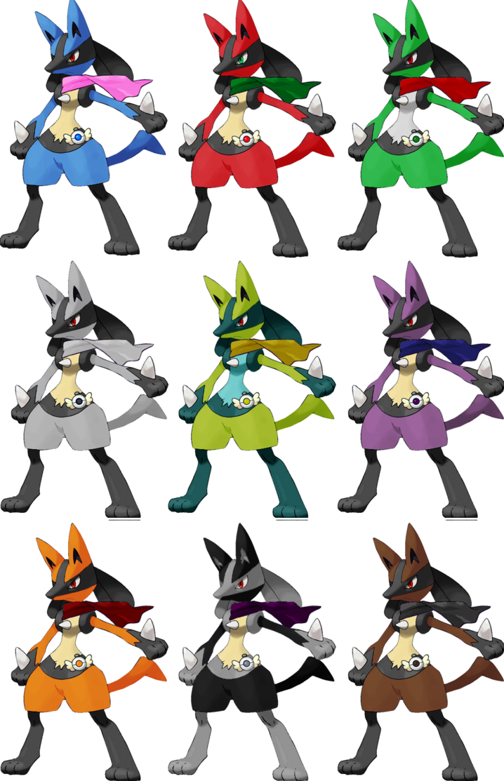 Mystery Dungeon Lucario By Shadowgarion - Lucario Recolors (718x1113)