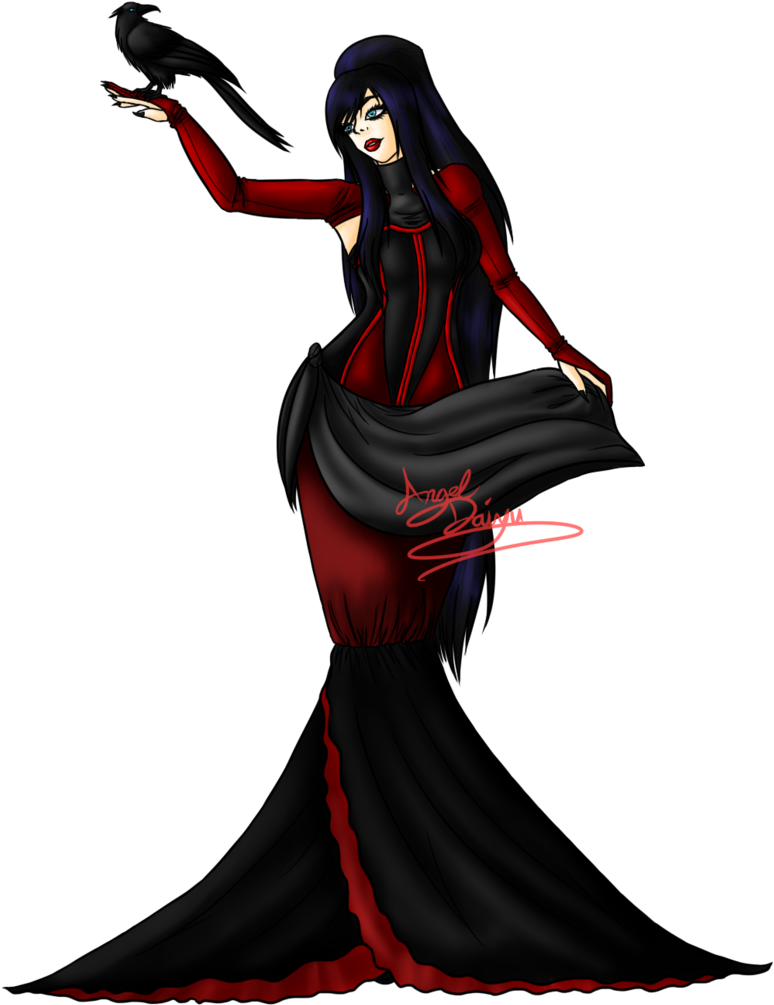 Lucian Commission 1- Dark Goddess - Illustration (784x1018)