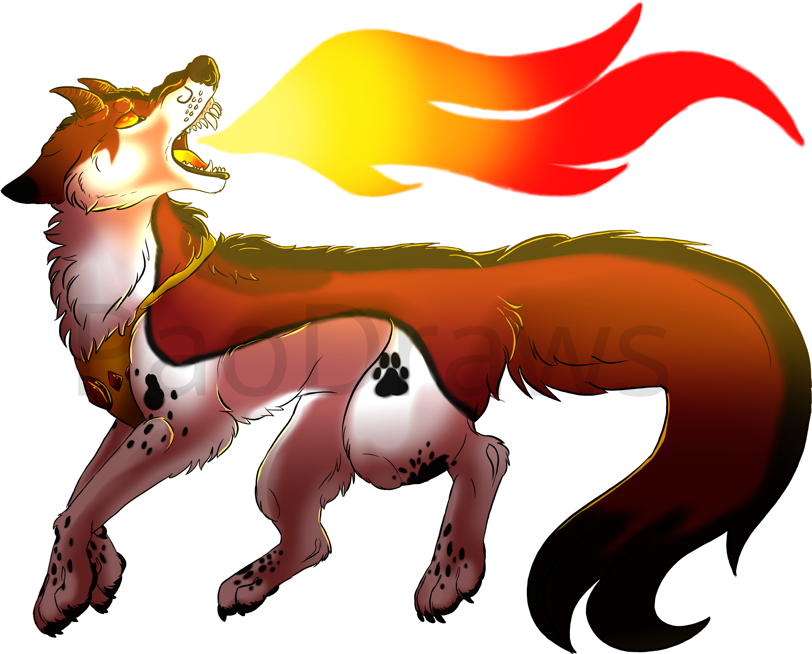 Insinious Goddess Of Flames - Cartoon (3000x2500)