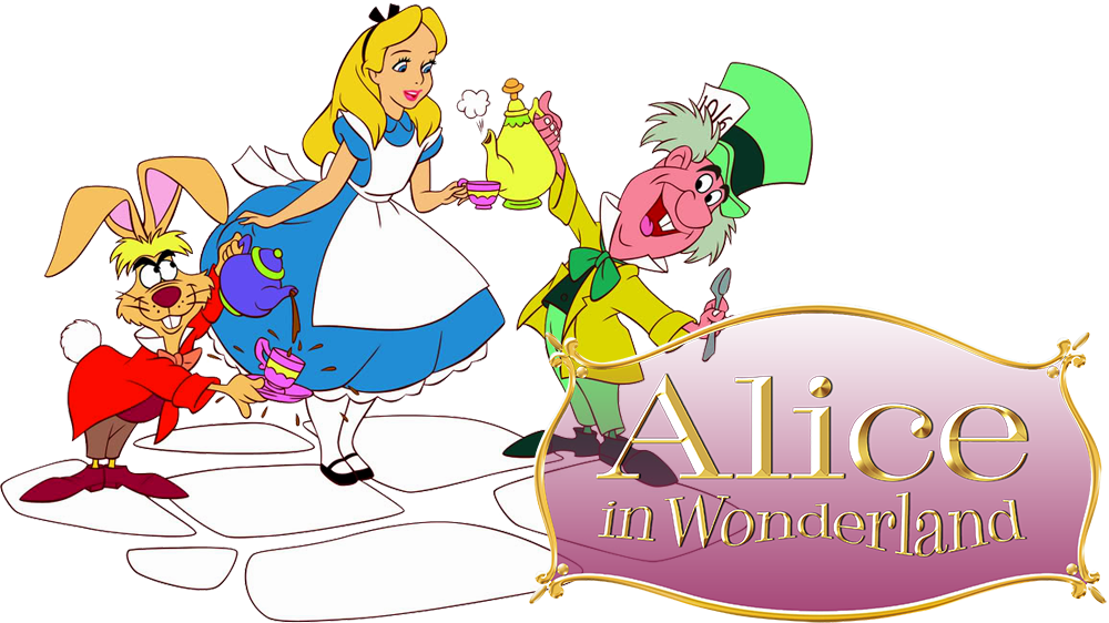 Alice In Wonderland Image - Alice In Wonderland Mad Hatter And Friends (1000x562)