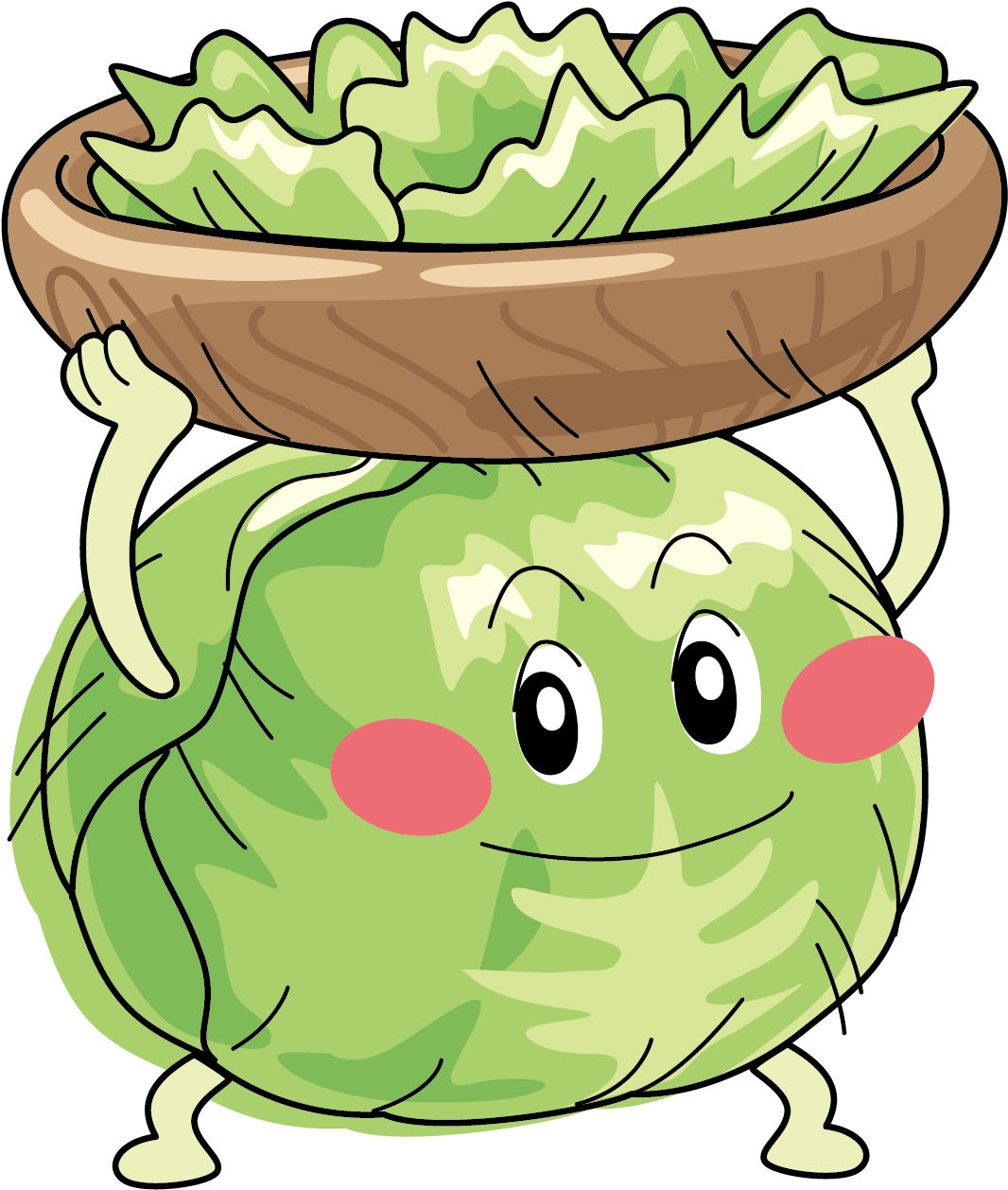 Iceberg Lettuce Vegetable Cartoon Q Version Clip Art - Iceberg Lettuce Vegetable Cartoon Q Version Clip Art (1418x1418)