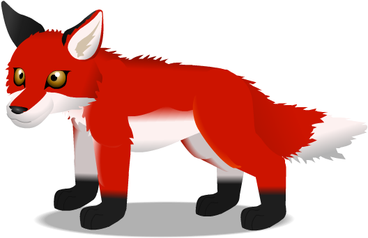 Red Fox By Purplerat-ys - Cartoon (539x349)