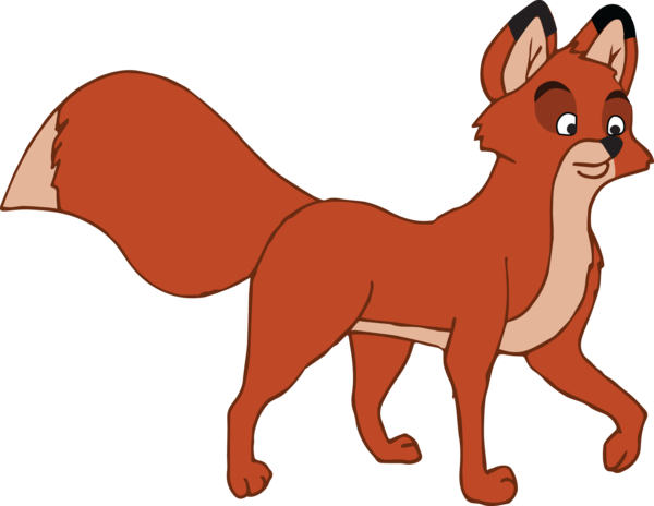 Fox Clipart Tod - Cartoon (600x464)