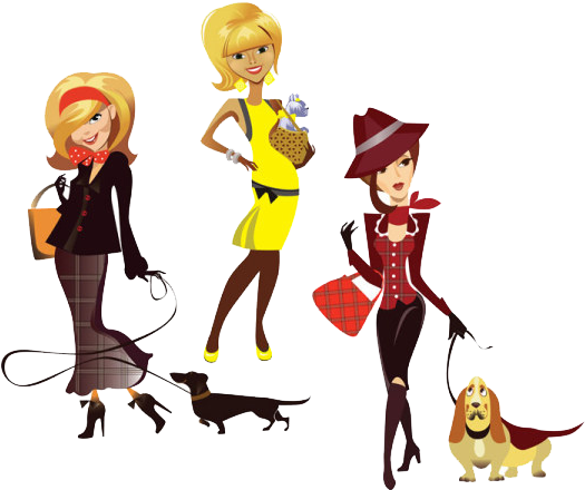 Dog Walking Woman Clip Art - Dog Walking Woman Clip Art (600x489)