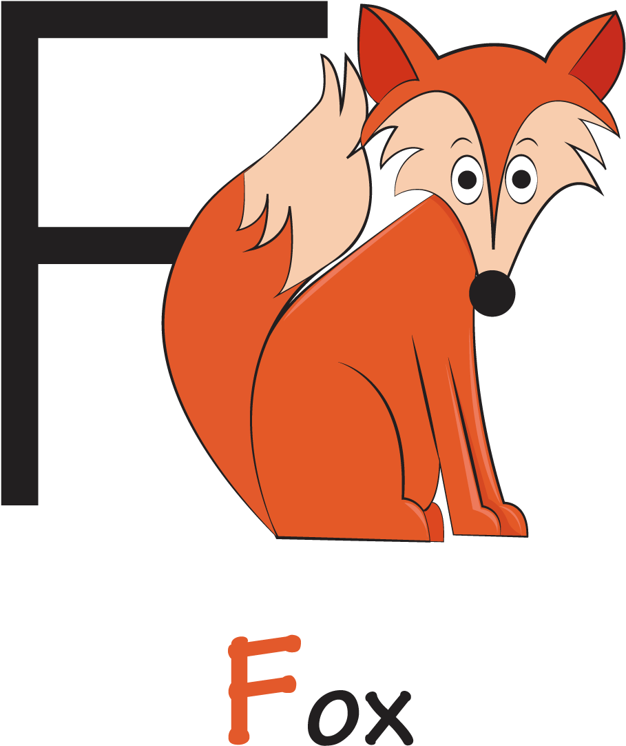 Red Fox Letter Clip Art - Red Fox Letter Clip Art (1276x1276)