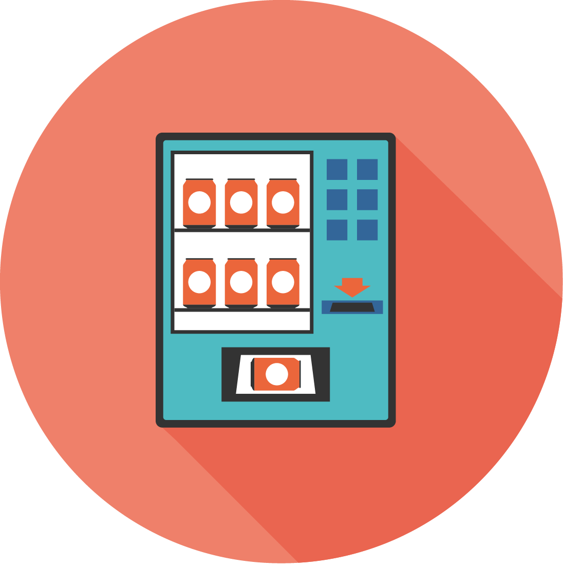 Buy It Supplies From Vending Machines - Circle (1096x1101)