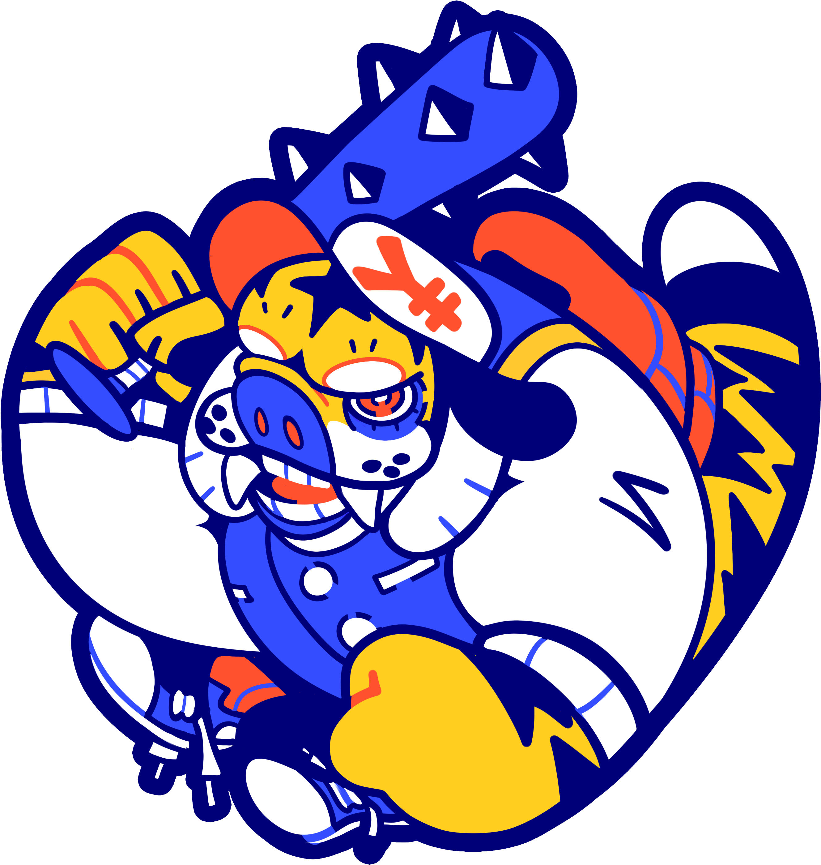 Yen Tiger Sticker - Yen Tiger Sticker (2823x2911)