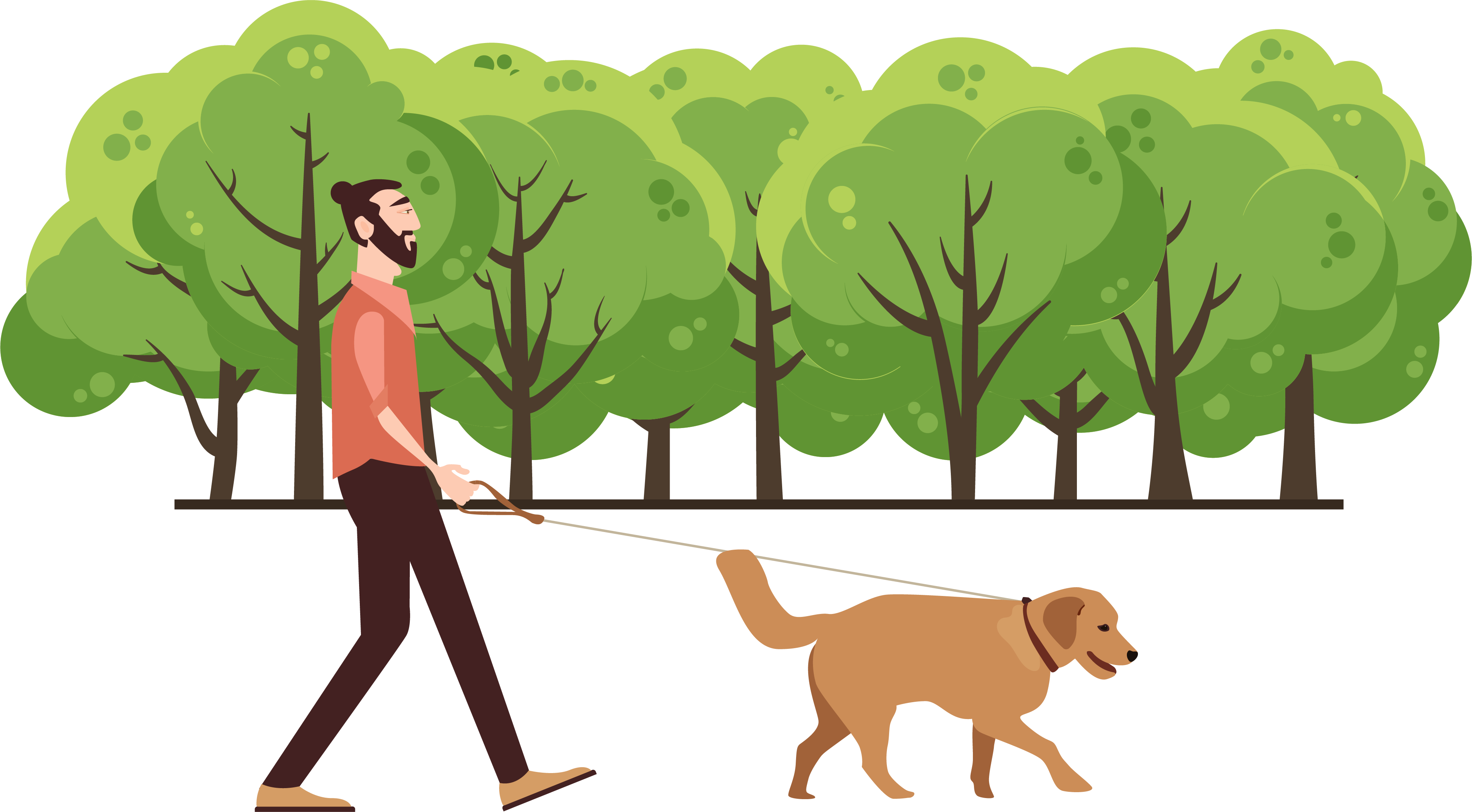 Dog Walking Dog Walking - Dog Walk Png (4005x2210)
