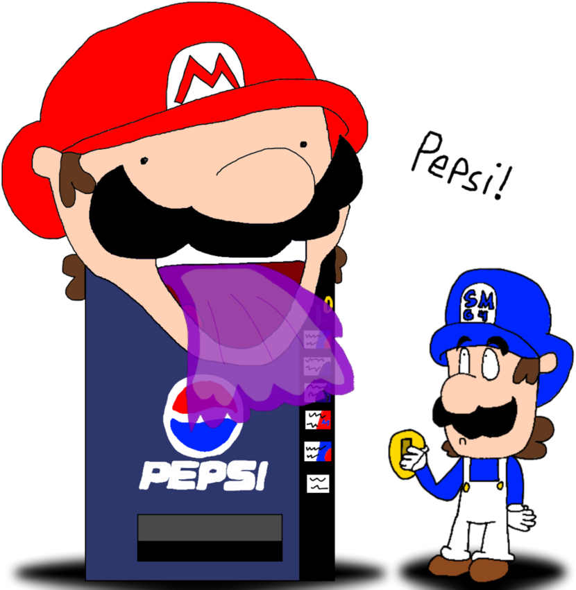 Mario Pepsi Machine By Luigibroz - Super Mario Glitchy 4 (897x891)