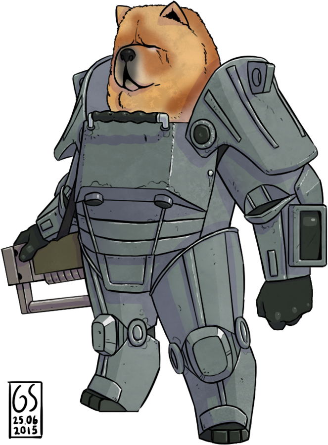 Силовая броня fallout рисунок