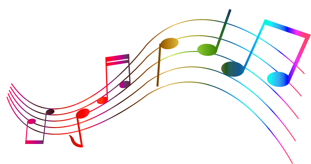 Clipart Inspirational Transparent Music Notes Colorful - Colorful Music Notes Transparent (1162x635)