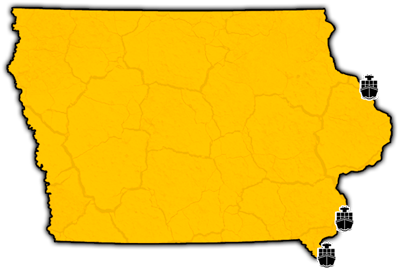 Iowa State Port Transport Service - Map (421x369)