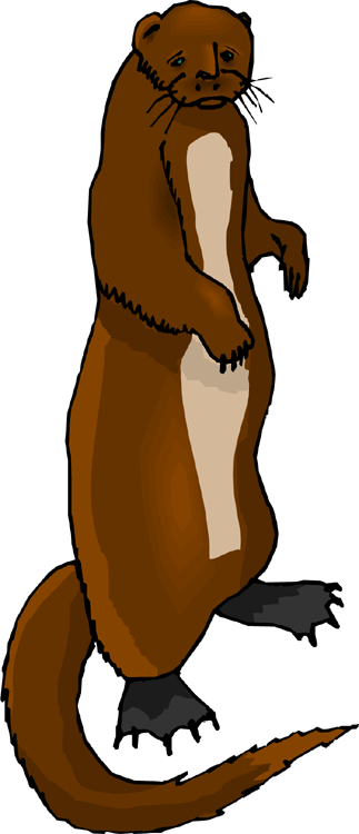 Otter Clipart Orange - Punxsutawney Phil (323x750)