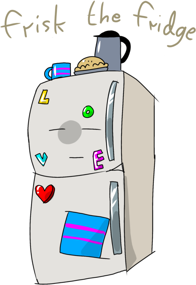 Frisk The Fridge By Morpang - Cartoon (746x1072)