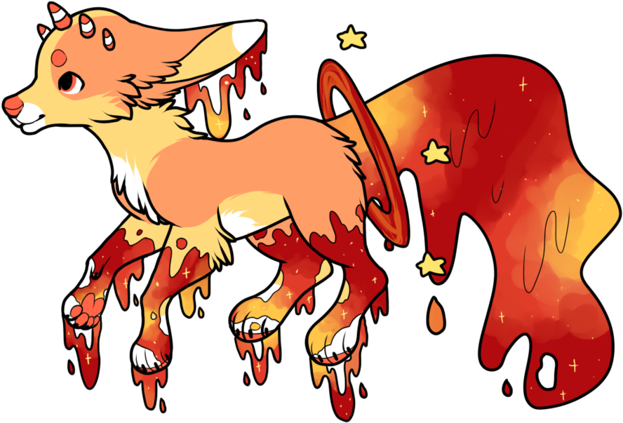 Candy Corn Goo Dog Closed By Voxame - Cartoon (1032x774)