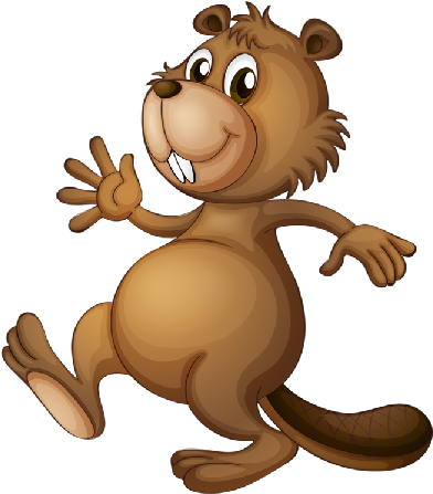 Cartoon Beaver Walking - Cafepress Illustration Of A Swimming Bea Iphone 7 Tough (500x500)