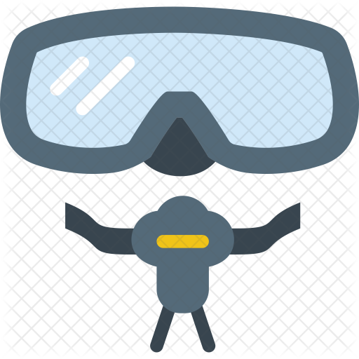 Scuba Icon - Cartoon Scuba Diving Mask (512x512)