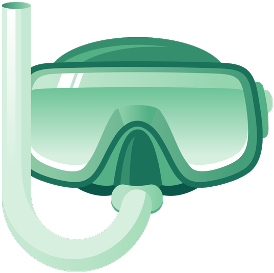 Mask And Tube For Diving Clipart - Snorkel Clip Art (960x600)