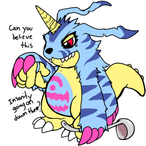 He Was So Cute And Round~ - Digimon (500x500)