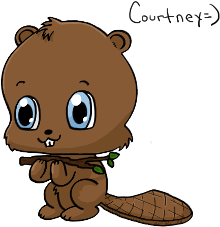 Beaver Clipart Adorable - Drawing Of A Cute Beaver (518x470)