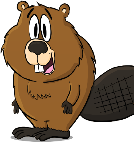 Funny Beaver Cartoon - Cartoon (500x500)