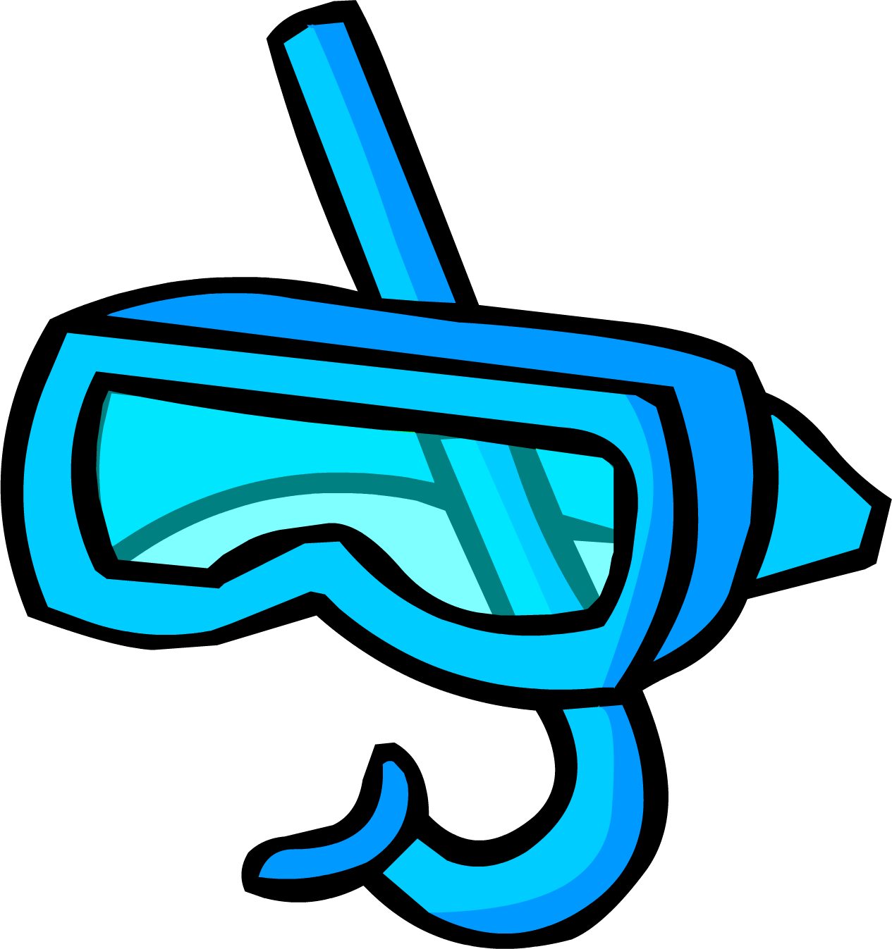 Blue Snorkel - Goggles Club Penguin (1265x1347)