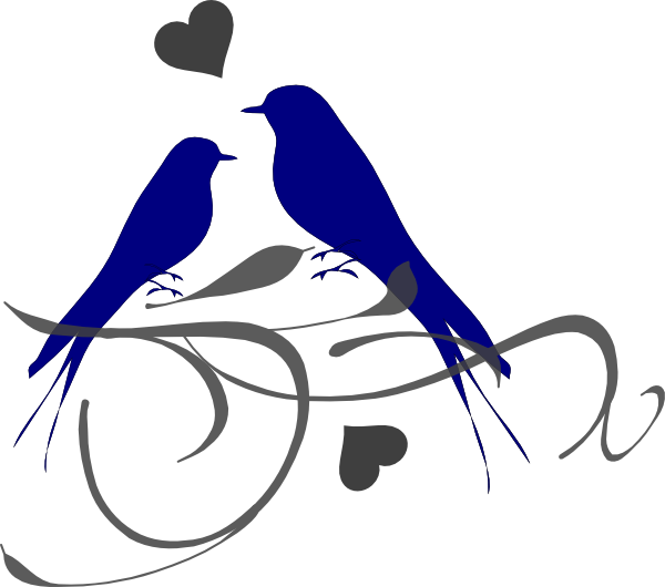 Love Birds Clip Art At Clker - Love Birds Clip Art At Clker (600x530)