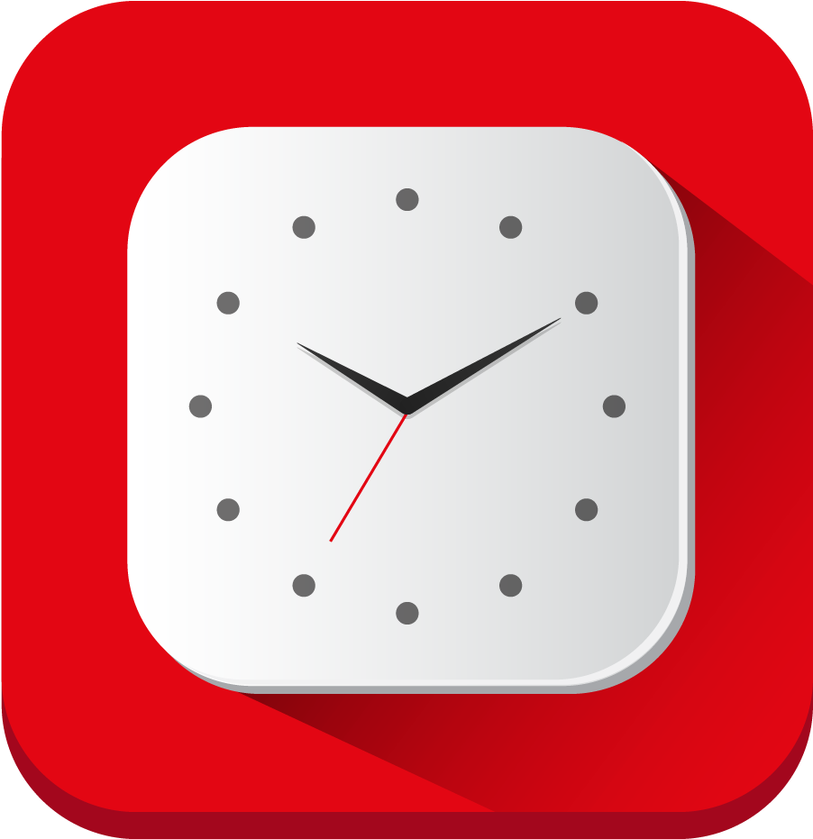 Download Png Ico Icns - Red Clock Icon Png - (1024x1024) Png Clipart Downlo...