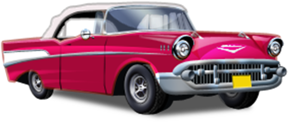 Classic Car Show Clipart - 1950s Car Clip Art (600x316)