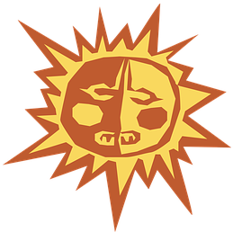 Clipart, Primitive, Sun, Simplified - Clip Art (498x340)