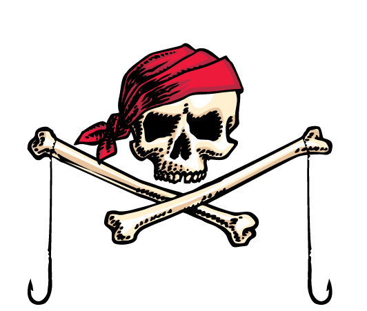 Captain Kidd Logo - Cartoon Fishing Charter Boats (538x462)