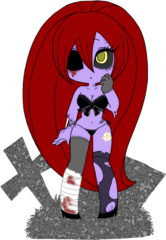 Zombie Girl By Isuzu9 - Cute Cartoon Zombie Girl (630x835)