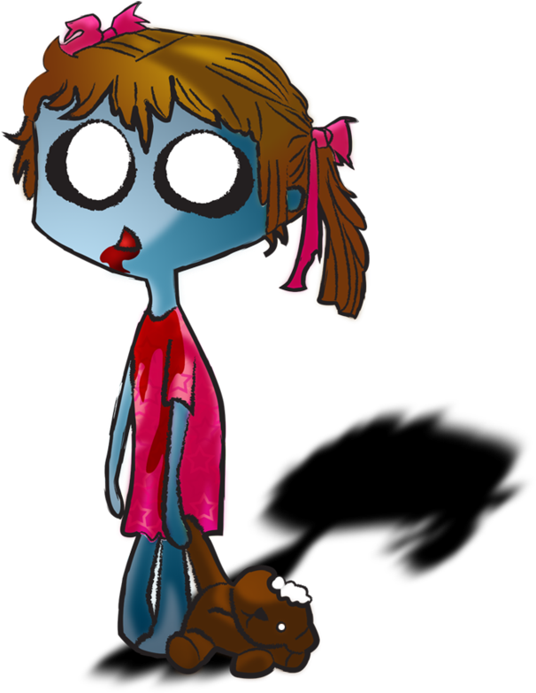 My Zombie Girl By Lebel27 - Zombie Cartoon Girl Png (800x877)