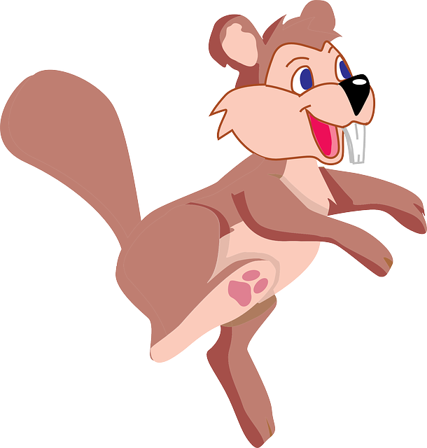 Happy, Cartoon, Beaver, Dancing, Art, Animal, Dance - Happy Dance Clip Art Animated Free (610x640)