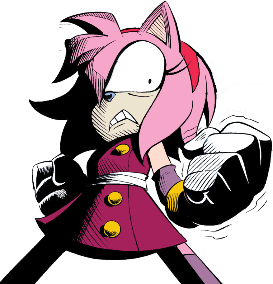 Anger Of Amy Rose By Metaltonic - Amy Rose Angry Archie Comics (877x912)