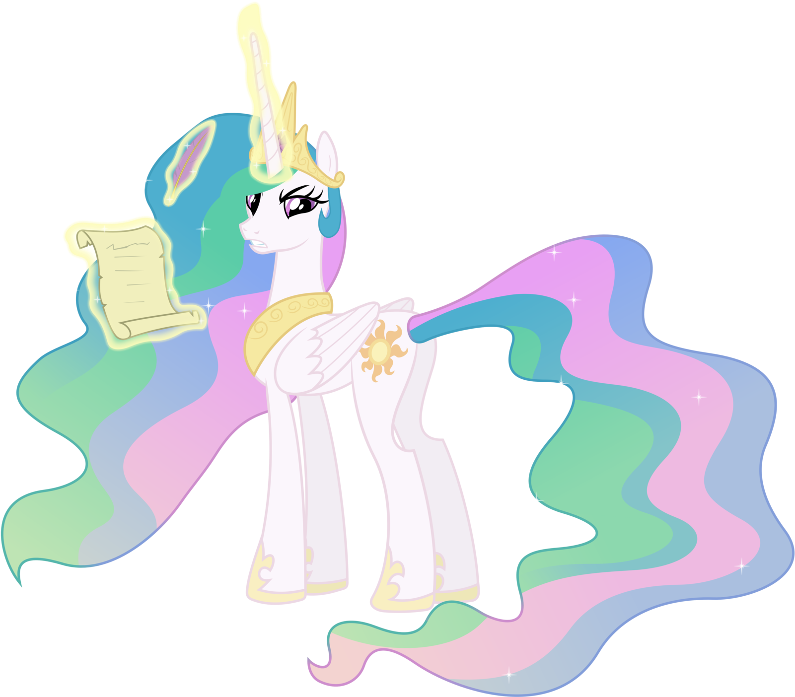 Angry Princess Celestia By 90sigma Angry Princess Celestia - Princess Celestia Vector Angry (1600x1416)