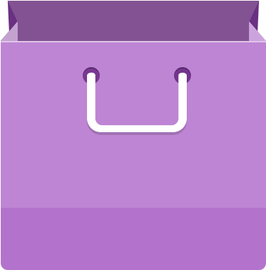 Purple Shopping Bag Clip Art Png - Mobile App (512x512)