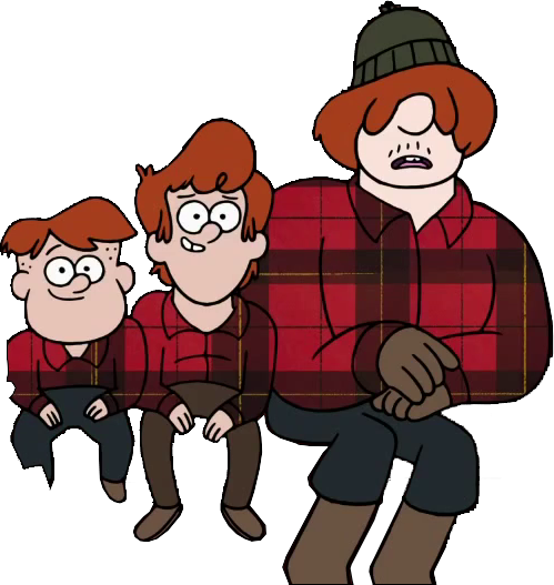 Los Hermanos Corduroy - Gravity Falls Corduroy Boys (499x527)
