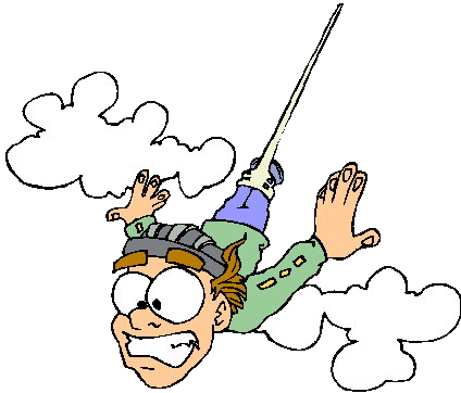 Bungee-jumping - - Bungee Jumping Clipart (424x362)