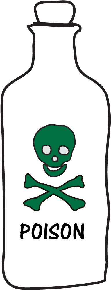 Drawing Of Bottle Labeled Poison - Career In Piracy Rectangle Sticker (516x1091)