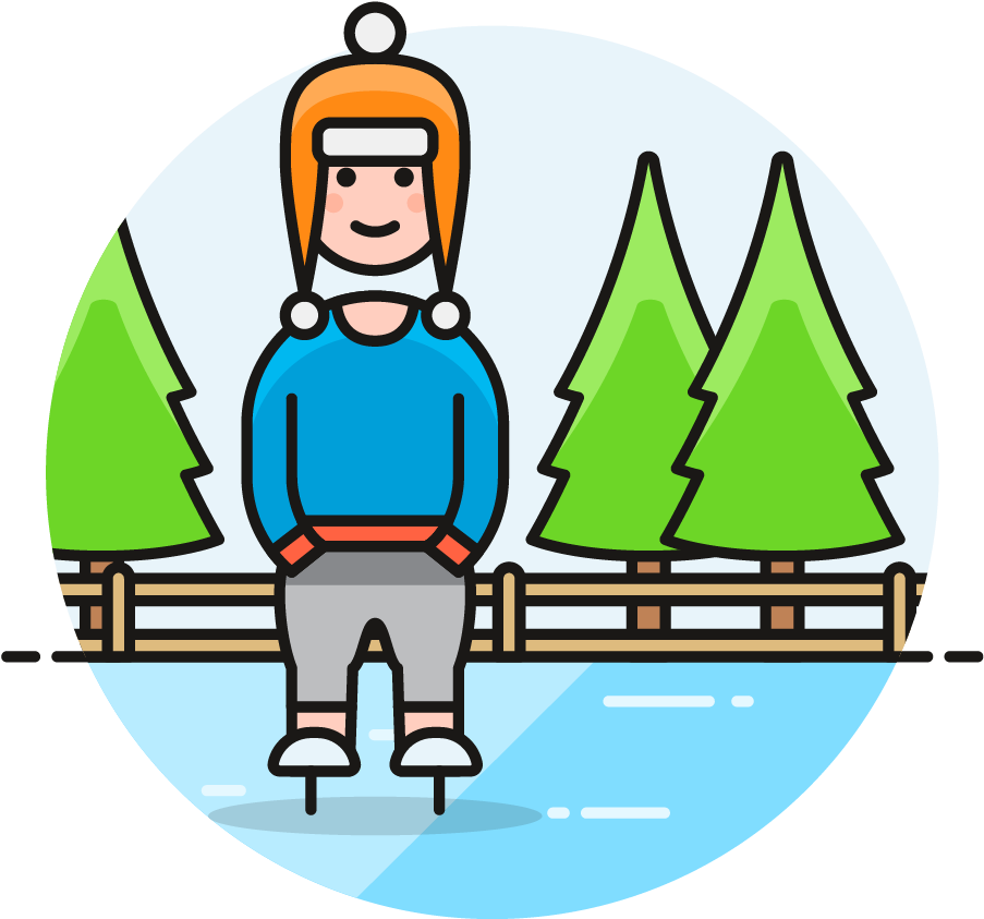 109 Ice Skating Male Caucasian - Cartoon (1025x1148)