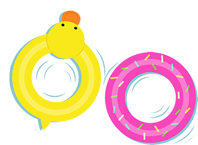 Happy Clients - Pool Ring Float Clipart Transparent (400x305)