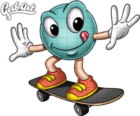 Smiley-skateboard - Smiley (500x400)