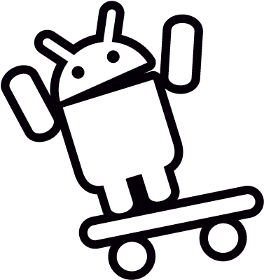 Android On Skateboard With Arms Up Vector - Android (400x400)