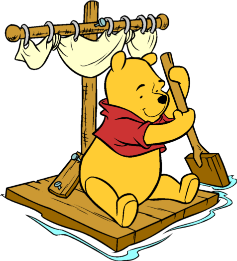 Winnie The Pooh On A Raft - Its Okay Winnie The Poo (476x523)