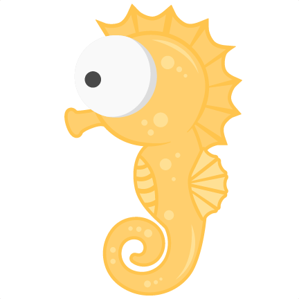 Seahorse Svg Scrapbook Title Beach Svg Cut File Ocean - Yellow Seahorse Clip Art (432x432)